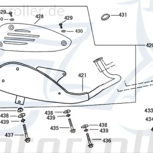 SMC Schraube M8x115mm Jonway Flory Classic 50 92201-08115-03 Bundschraube Maschinenschraube Flanschschraube Flansch-Schraube Scooter Jetzt Bestellen