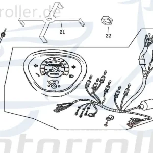 Finale Aktion Rex Bergamo 50 Halter Tachometer 50ccm 4Takt 37210-F8-9000 Halterung Haltebügel Halteblech Halte-Blech Halte-Bügel 50ccm-4Takt Scooter