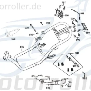 Rex Bergamo 50 Halter Befestigung 50ccm 4Takt 50620-F8-9000 Halterung Haltebügel Halteblech Halte-Blech Halte-Bügel 50ccm-4Takt Scooter Schnäppchen