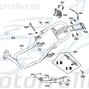 Rex Bergamo 50 Abdeckung Kappe 50ccm 4Takt 50613-F8-9000 Deckel Schutz Verkleidung Platte Cover Blende Schutzhaube 50ccm-4Takt Scooter Begrenztes Angebot