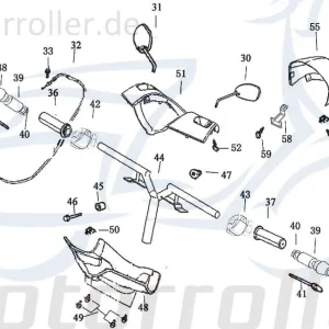Rex Bergamo 50 Halter Befestigung 50ccm 4Takt 53209-F8-9000 Halterung Haltebügel Halteblech Halte-Blech Halte-Bügel 50ccm-4Takt Scooter Must-Have