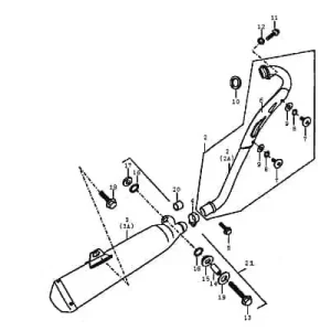 Aktuell Auspuff komplett Trommel+Scheibenbremsversion 89997