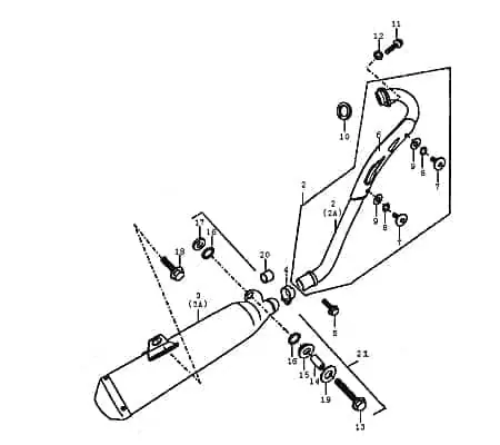 Aktuell Auspuff komplett Trommel+Scheibenbremsversion 89997
