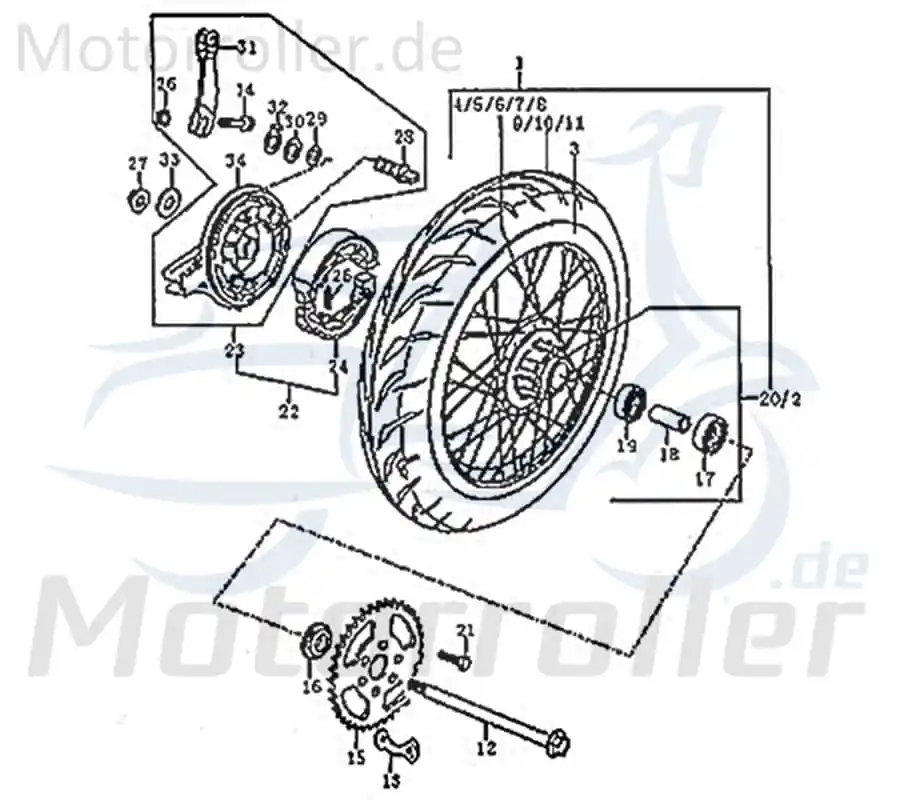 Knallerangebot Bremsnockenhebel FIG.C31-31 SUPERMOTO / ENDURO 125