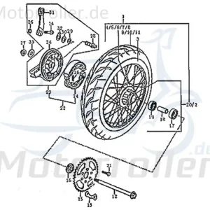 Rex Supermoto 125 DD Hinterradnabe Trommelbremse 89880 Kreidler Heckradnabe 125ccm-4Takt Motorrad Moped Ersatzteil Service Direktkauf