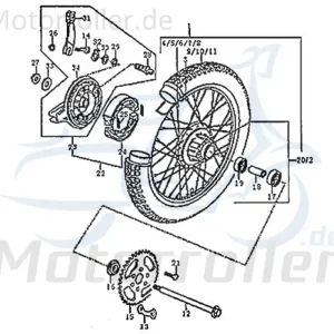 Abverkauf Rex Enduro 125 DD Speiche Hinterrad links innen 89832 Kreidler Heckspeiche Radspeiche hinten
