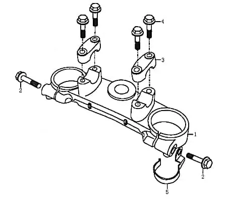 Solange Der Vorrat Reicht Befestigungsschelle Gabelbrücke oben Motorrad Rex 89525