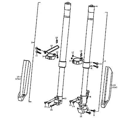 Schutz Gabelholm Motorrad Kreidler Abdeckung Rex 89535 Rabatt