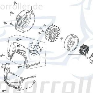 Echt Rex Capriolo 50 4T Schraube Roller 50ccm 4Takt FIG E9-21 Bundschraube Maschinenschraube Flanschschraube Flansch-Schraube Bund-Schraube