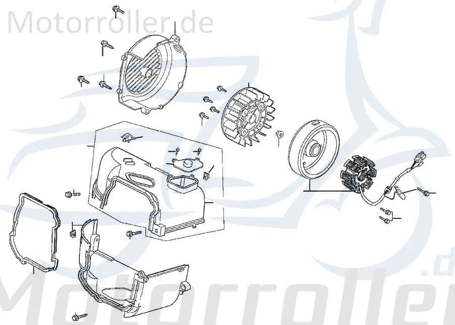Echt Rex Capriolo 50 4T Schraube Roller 50ccm 4Takt FIG E9-21 Bundschraube Maschinenschraube Flanschschraube Flansch-Schraube Bund-Schraube