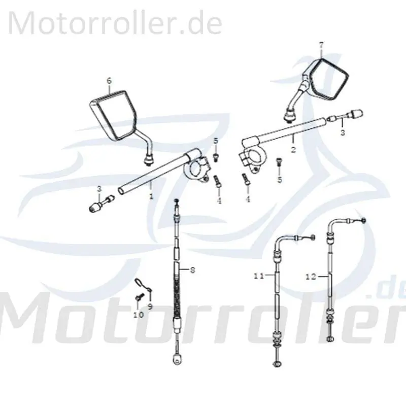 Wochenendangebot Qingqi STREET 125 DD Lenker Lenkung Roller 50ccm 2Takt 91338 Lenkstange Lenkwelle Lenk-Stange Zweiradlenker Rollerlenker 50ccm-2Takt