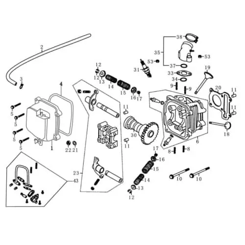 Neue Ware Rex Capriolo 50 4T Ventilschaftdichtung 50ccm 4Takt FIG E2-17 Ventilschaftabdichtung Dichtung-Ventilschaft Abdichtung-Ventilschaft