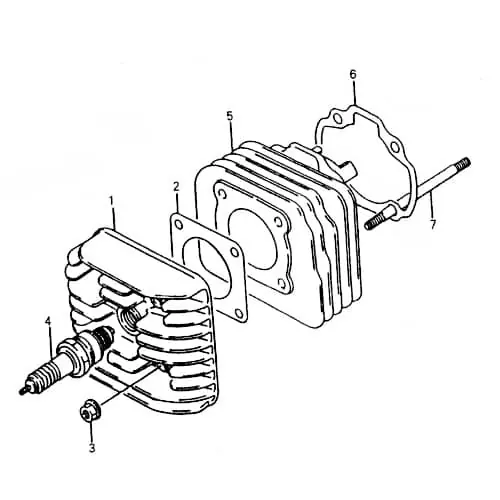 Zylinder FIG E1-5 Modell REX RS 2.50 --- QM50T-10A(B) Rabatt