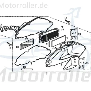 Solange Der Vorrat Reicht Kreidler STREET 125 DD Gehäuse rechts 125ccm 4Takt FIG.C1-2 Hülle Umbauung 125ccm-4Takt Scooter Ersatzteil Service Inpektion