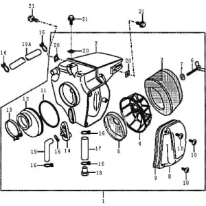 Wochenendangebot Rex Supermoto 125 DD Luftfilterdeckel 125ccm 4Takt FIG.C10-8 Luftfilterabdeckung Luftfilterkasten- Luftfiltergehäusedeckel 125ccm-4Takt
