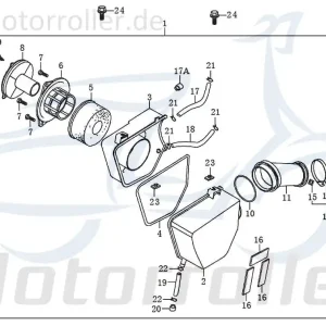 Begrenztes Angebot Kreidler STREET 125 DD Filter Roller 125ccm 4Takt FIG.C1-5 Partikelfilter Filterelement Ersatzfilter Austauschfilter 125ccm-4Takt