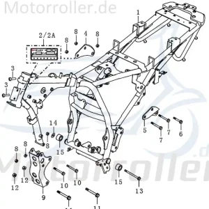 Echt Kreidler STREET 125 DD Halter Roller 50ccm 4Takt FIG.C14-9 Halterung Haltebügel Halteblech Halte-Blech Halte-Bügel 50ccm-4Takt Scooter