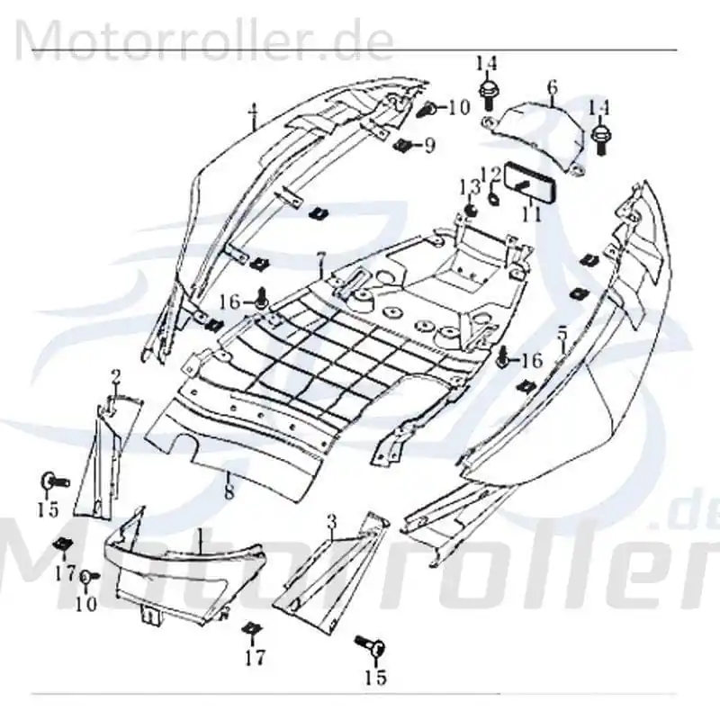 Direktkauf Kreidler RMC-G 50 Heckverkleidung 50ccm 2Takt FIG.C15-5 Seitenteil Seitenverkleidung Seitenabdeckung Heckabdeckung Heck-Verkleidung