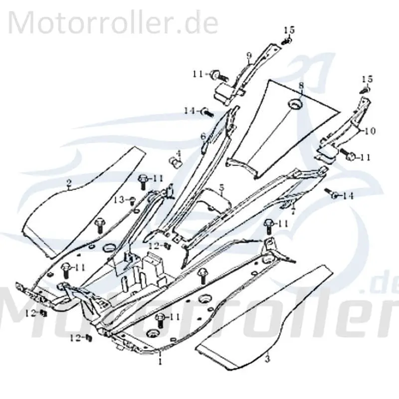 Bestpreis Kreidler Florett RMC-G 50 125 Seitenverkleidung Fussraumfach links 83601 Verkleidung Abdeckung Deckel Trittbrett Fussbrett Original Ersatzteil