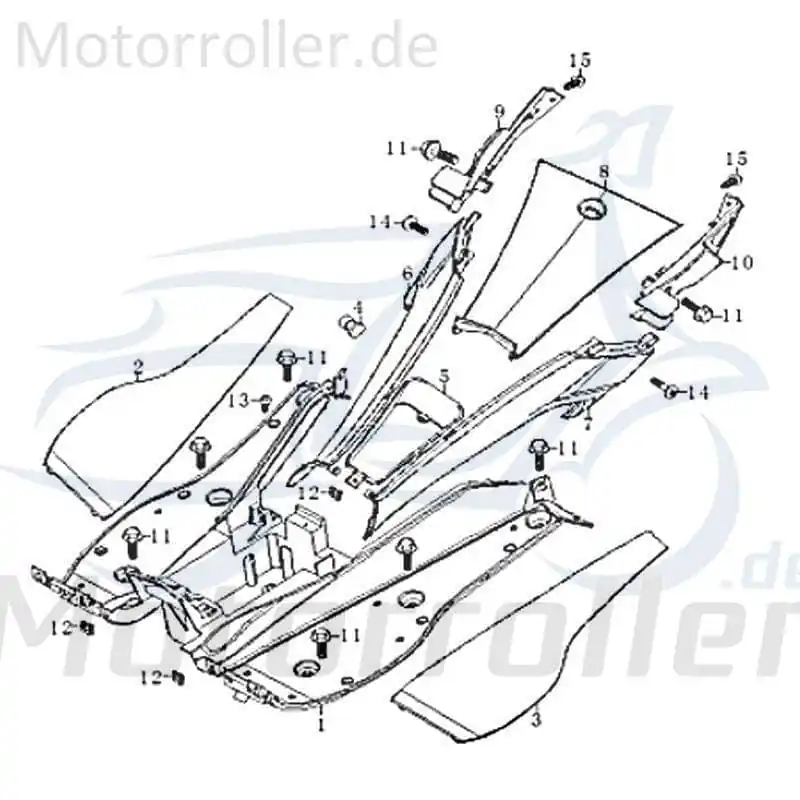 Sonderangebot Kreidler Florett RMC-G 50 125 Fussraumfachdeckel 83602 Abdeckung Deckel Cover Blende Verkleidung Fußraum