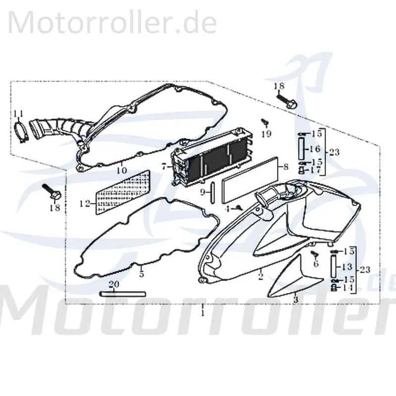 Garantierte Lieferung Kreidler Florett 125G Luftfiltereinsatz 125ccm 4Takt FIG.C1-7 Luft-Filter Luftfiltermatte Luftfilter-Einsatz Luftfilter-Matte Motorrad