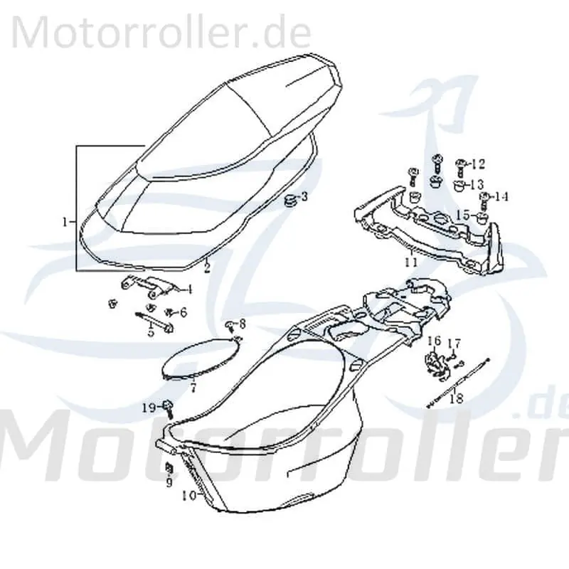 Echt Kreidler STREET 125 DD Abdichtung 125ccm 4Takt FIG.C16-3 125ccm-4Takt Scooter Ersatzteil Service Inpektion Direktimport