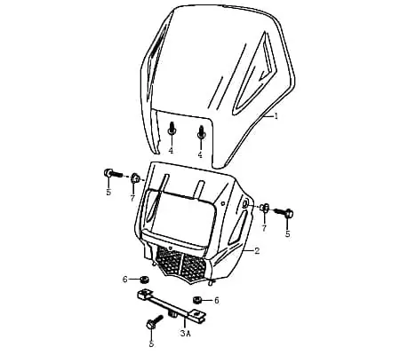 Dämpfer Scheinwerferverkleidung Enduro Motorrad 89662 Zertifiziert