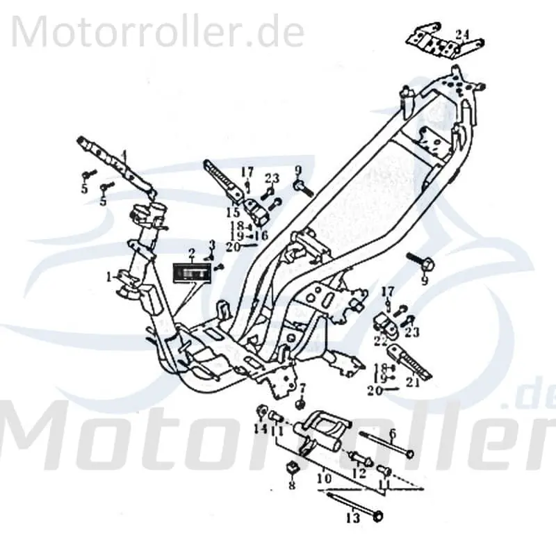 Garantierte Lieferung Kreidler Florett 125G Fußrastenhalter 50ccm 2Takt FIG.C19-16 Fußrastenhalterung Fußablagehalter Fußtritthalter Fuß-Rastenhalter Moped