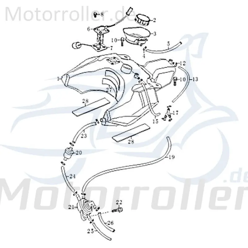 Direktkauf Kreidler Florett 125G Schlauch 50ccm 2Takt FIG.C23-25 Gummischlauch Leitung Zuleitung Plastikschlauch Ableitung 50ccm-2Takt Motorrad