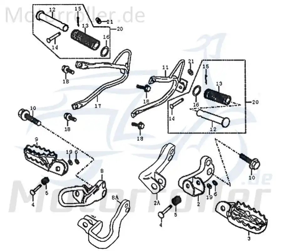 Gummi Fussrasten Motorrad Kreidler Gummipuffer 89417 Knallerangebot