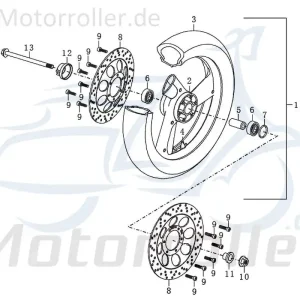 Super-Preis Kreidler STREET 125 DD Buchse Hülse 125ccm 4Takt FIG.C27-11 Distanzhülse Lagerbuchse Distanz-Hülse Distanzbuchse Passhülse Passbuchse