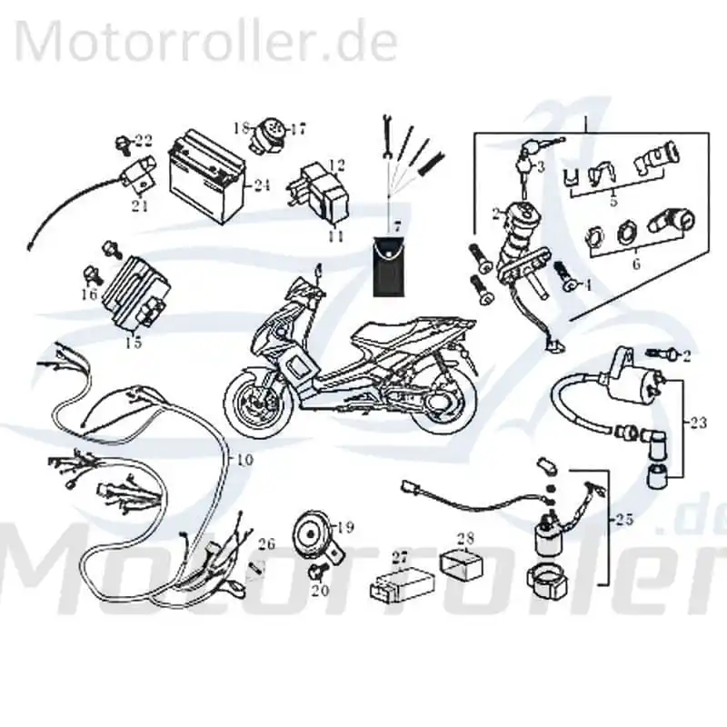 Kreidler Florett RMC-G 125 Kabelbaum Kabelsatz 125ccm 4Takt 83651 Stromverteiler Strom-Verteiler Kabel-Set Kabelbündel Kabel-Baum Must-Have