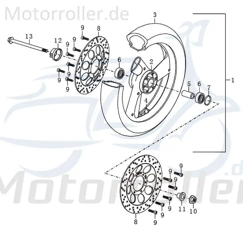 Qingqi STREET 125 DD Bundmutter Roller 125ccm 4Takt 91463 Sechskantmutter Flanschmutter Sechskant-Mutter Flansch-Mutter Maschinenmutter Begrenztes Angebot