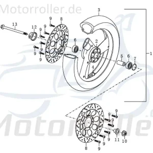 Billig Kreidler STREET 125 DD Bundmutter 125ccm 4Takt FIG.C27-10 Sechskantmutter Flanschmutter Sechskant-Mutter Flansch-Mutter Maschinenmutter