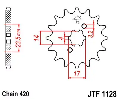 Ritzel 12Z 420 Grobverzahnung Innen Ø 14/17 Günstig