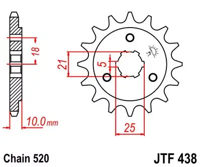 Ritzel 14Z 520 Grobverz. 5 Innen Ø 21/25 Direktkauf