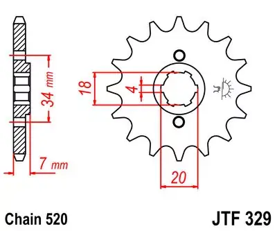 Preisknaller Ritzel 14Z 520 Grobverzahnt 4 Innen Ø 18/20