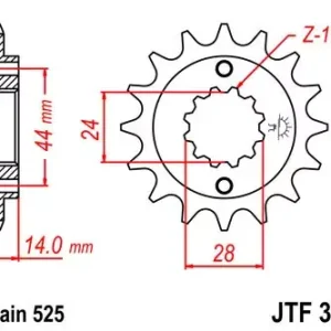 Geprüft Ritzel 15Z 525 Feinverzahnt passend für Honda XRV 750 Africa Twin