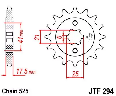 Jetzt Kaufen Ritzel 14Z 525 Grobverzahnt 6 Innen Ø 21/25