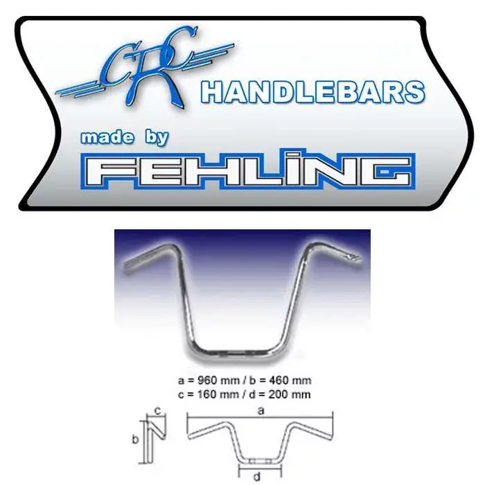 1 Zoll Ape Hanger Lenker chrom mit Kerbe Jetzt Kaufen