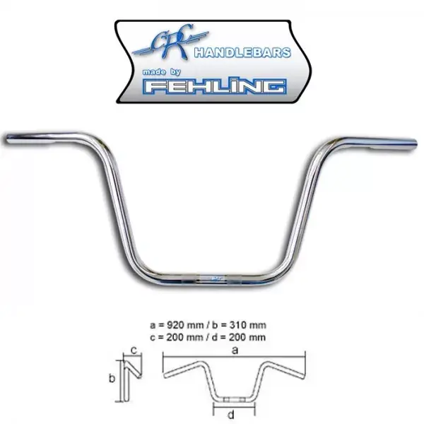 Super-Preis Fehling 1" Zoll-Lenker Ape Hanger AHHD 2 Chrom
