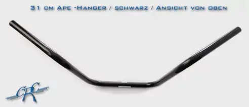 1 Zoll Ape Hanger Lenker schwarz/Kerbe B passend für Harley Davidson Ausverkauf