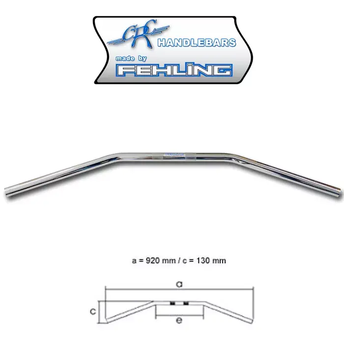 Fehling Drag Bar 1-Zoll Lenker chrom mit Kerbe LDHD 5 Sichere Zahlung