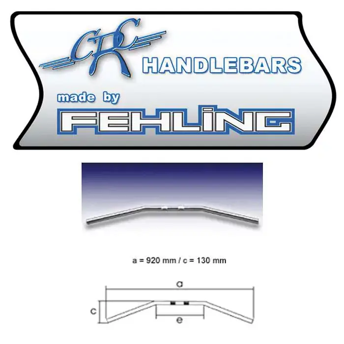 Günstig Fehling 1-Zoll Lenker "Drag Bar" (LDHD 5) chrom passend für Chopper & Cruiser