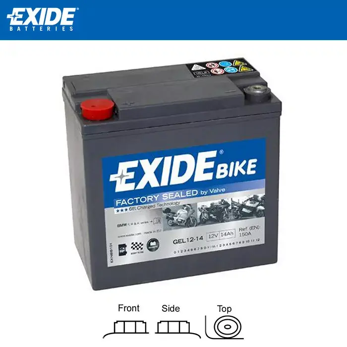 EXIDE GEL 12-14 Batterie 12V 14Ah wartungsfrei geschlossen Begrenztes Angebot