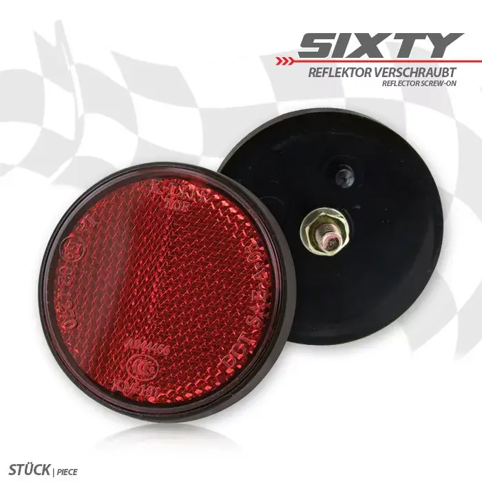 Reflektor Sixty rund rot E-geprüft Nur Heute