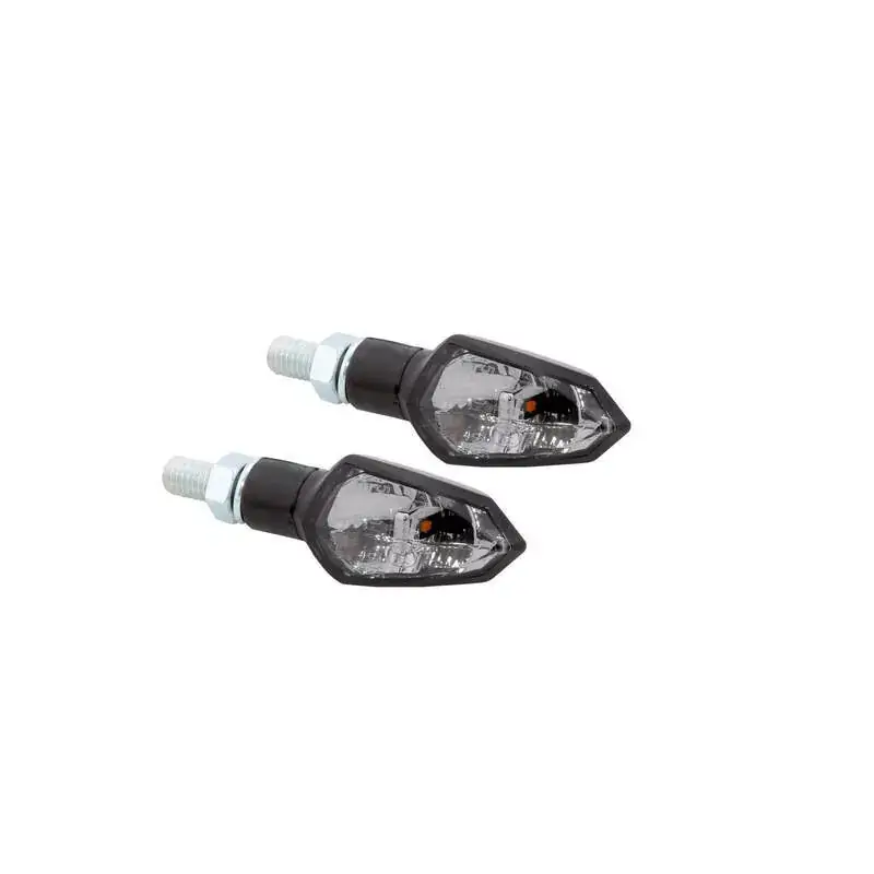 Geprüft SHIN YO Shield-TS LED Blinker Gehäuse Schwarz / Linse Klar (Paar), vorne & hinten, E-geprüft