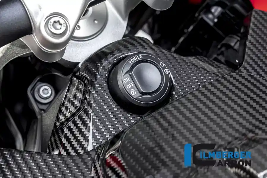 Ilmberger Carbon Zündschlossabdeckung glänzend passend für BMW S1000XR M1000XR Wochenendangebot