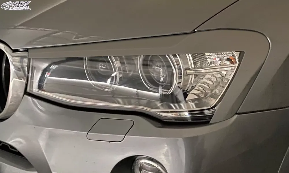 RDX Scheinwerferblenden passend für BMW X3 F25 LCI & X4 F26 (2014-2018) Böser Blick Finale Aktion