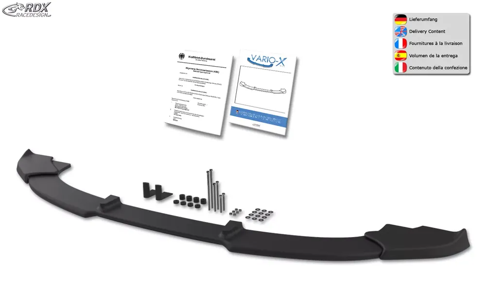 Markenware RDX Frontspoiler VARIO-X passend für BMW X6 M E71